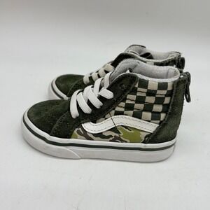 Toddler Vans Hi‎ Zip Camo Checkerboard High Top Sneakers Size 5